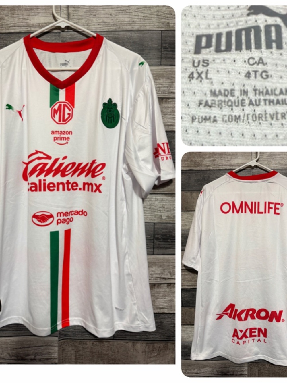 Puma Club Deportivo Guadalajara Mexico Shirt Jersey Men’s 4XL White (READ DESC)